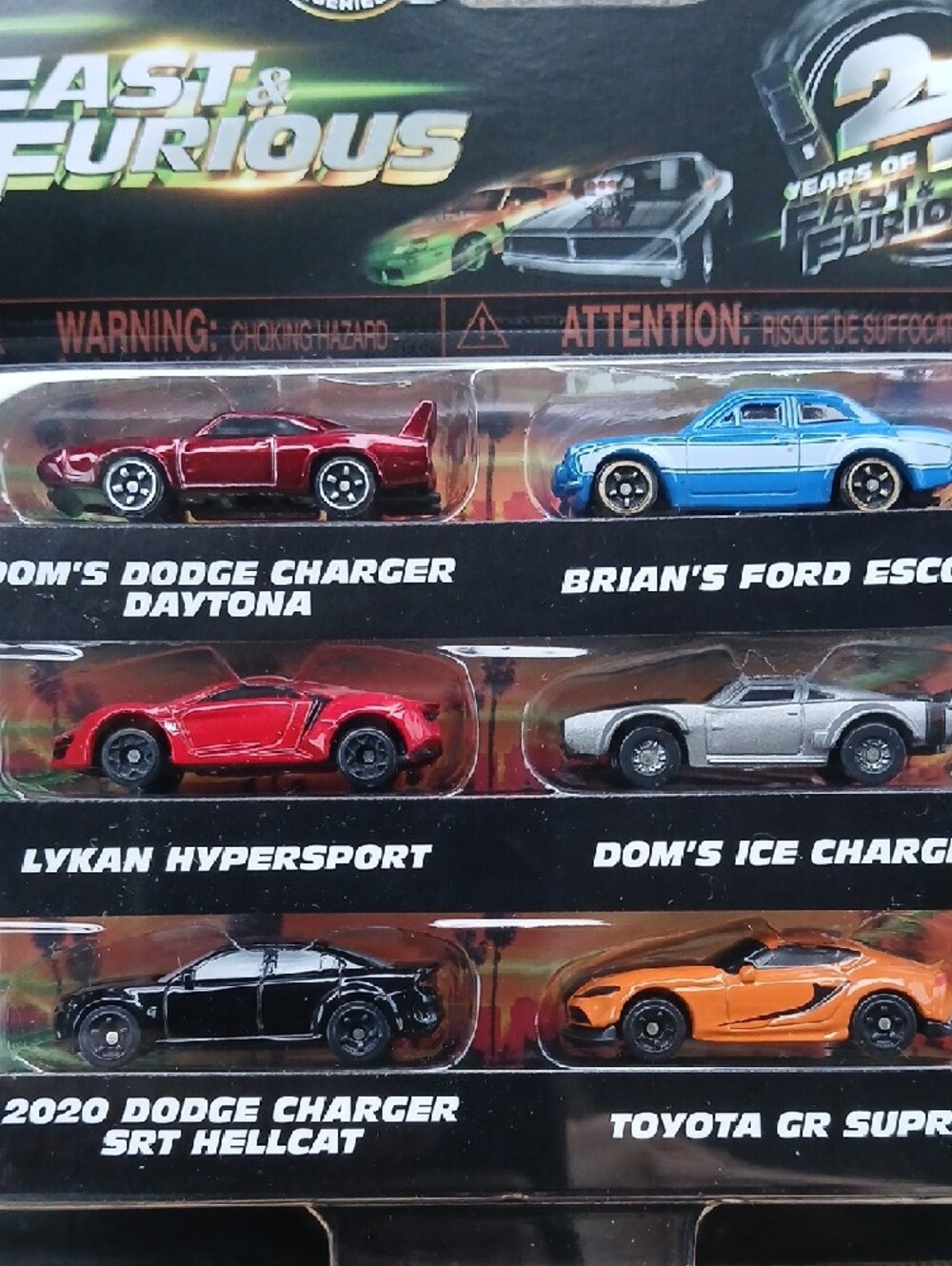 Fast & Furious 6-Pack Die-Cast Movie Car Set - Multi-Color 1/87 Scale - Picture 7 of 7